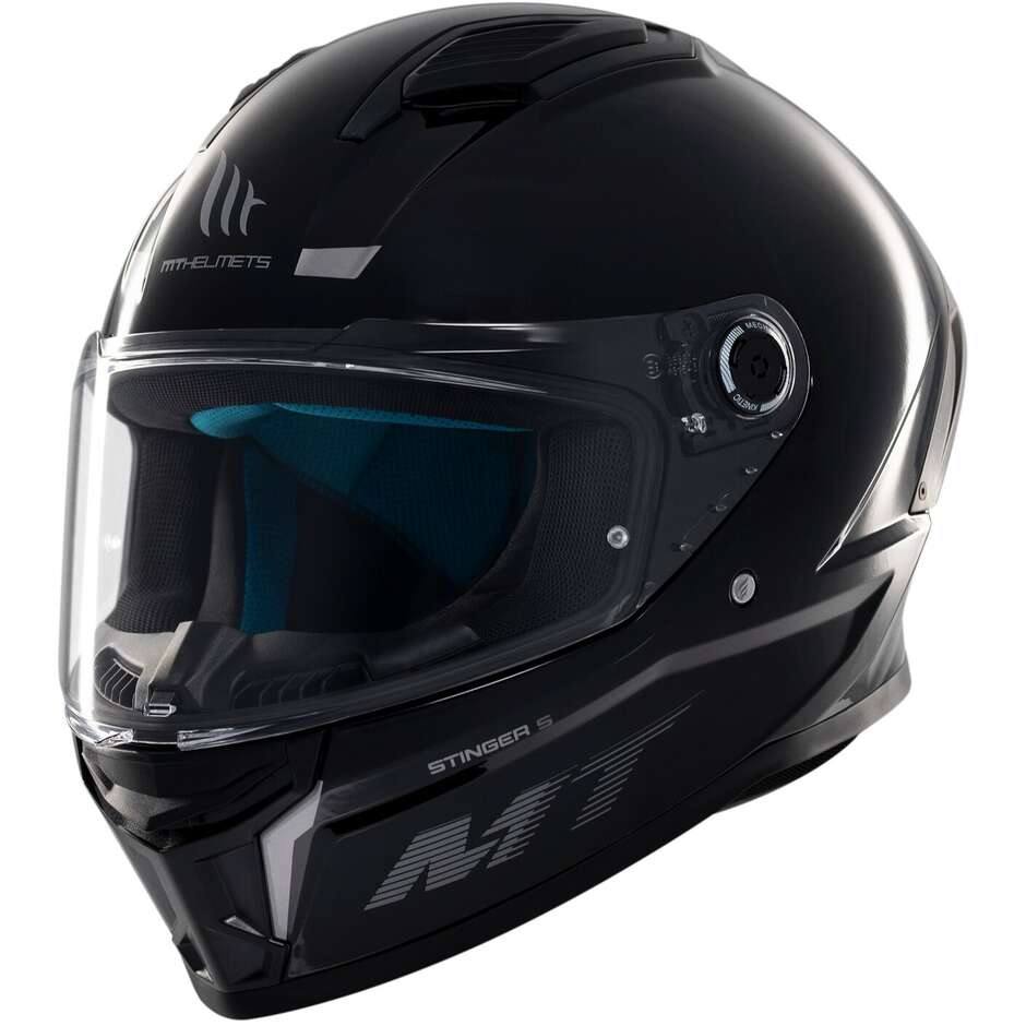Casco Moto Integrale Mt Helmets STINGER 2 SOLID A11 Opaco Nero