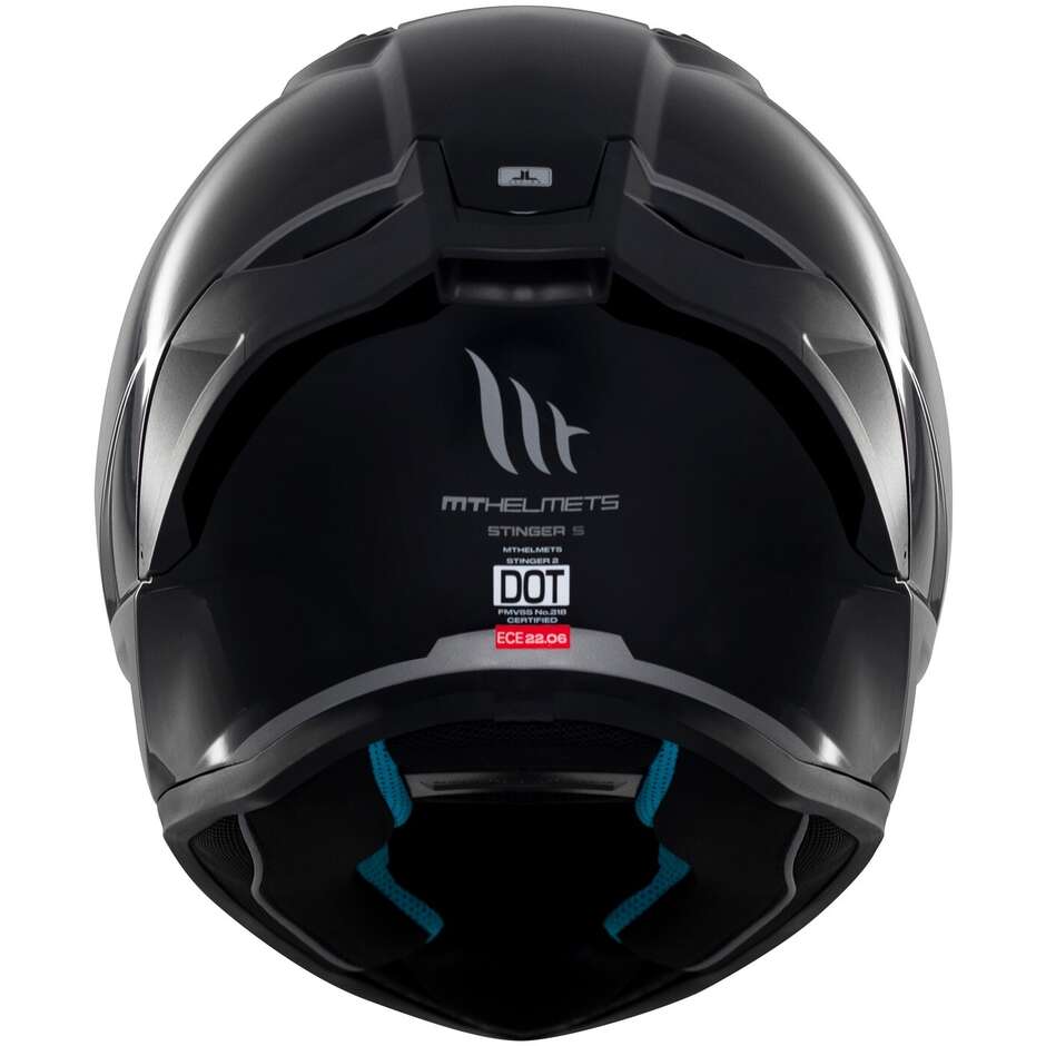Casco Moto Integrale Mt Helmets STINGER 2 SOLID A11 Opaco Nero