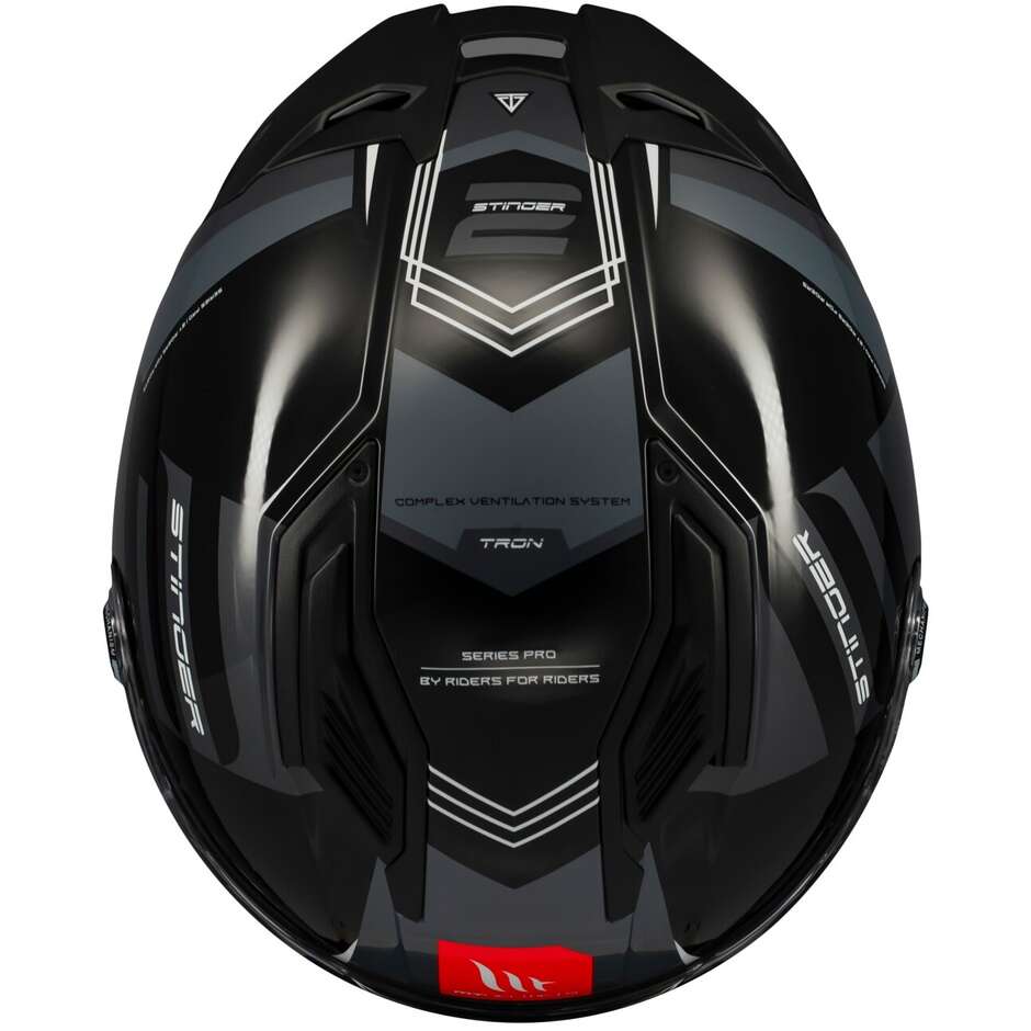 Casco Moto Integrale Mt Helmets STINGER 2 TRON B12 Lucido