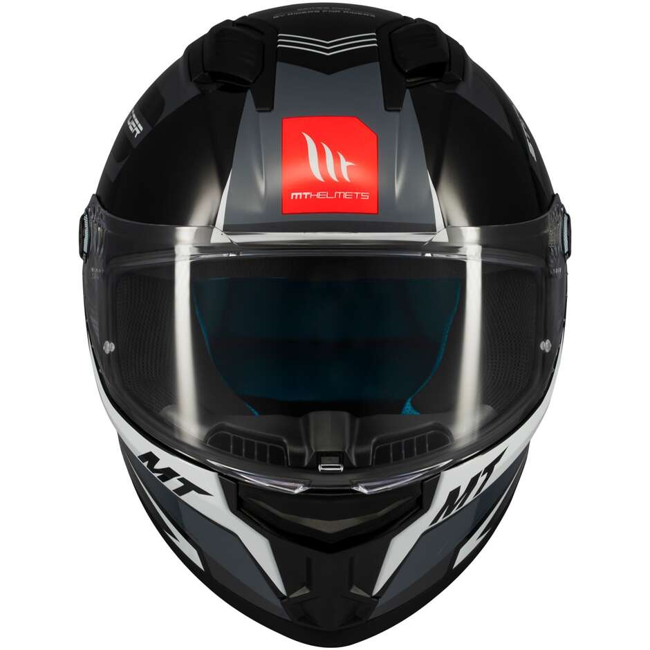 Casco Moto Integrale Mt Helmets STINGER 2 TRON B12 Lucido