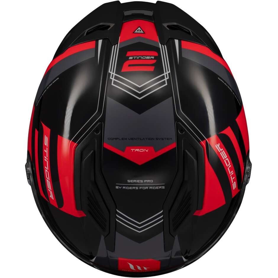 Casco Moto Integrale Mt Helmets STINGER 2 TRON B15 Lucido