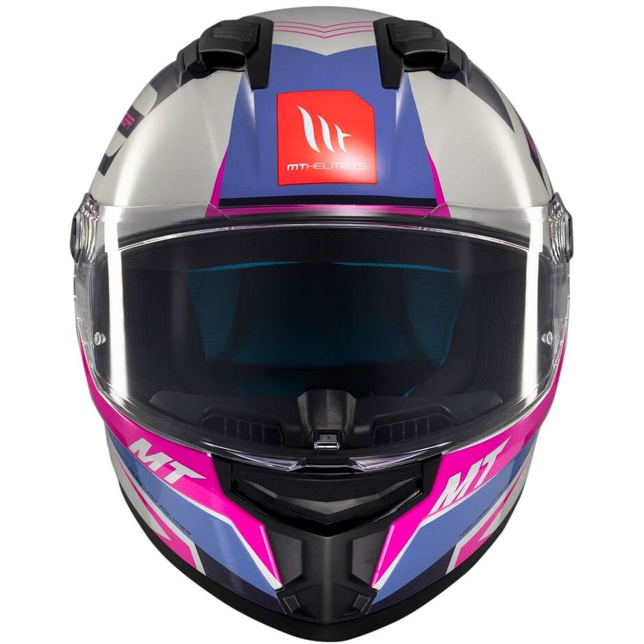 Casco Moto Integrale Mt Helmets STINGER 2 TRON C8 Lucido