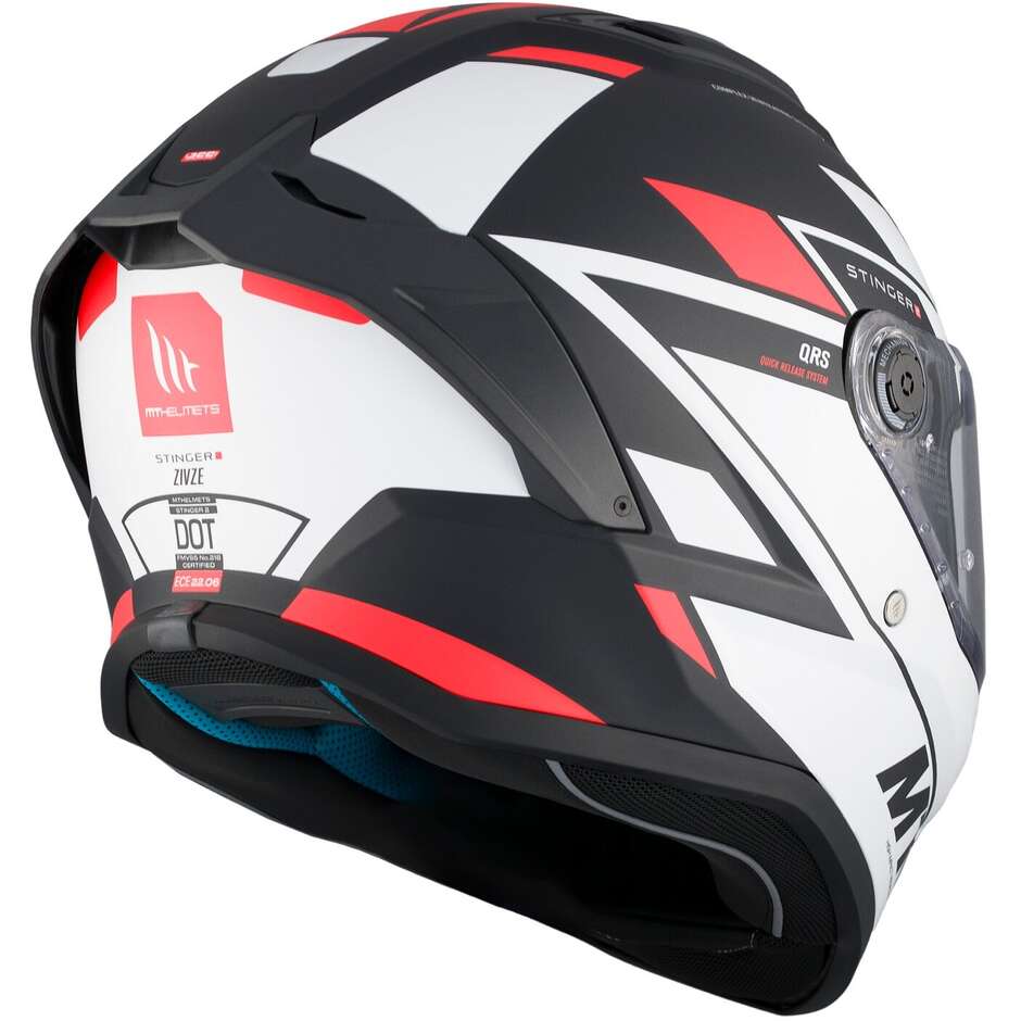 Casco Moto Integrale Mt Helmets STINGER 2 ZIVZE B5 Opaco