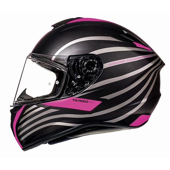 Casco Moto Integrale MT Helmets Targo Doppler A0 Rosa Fluo Opaco