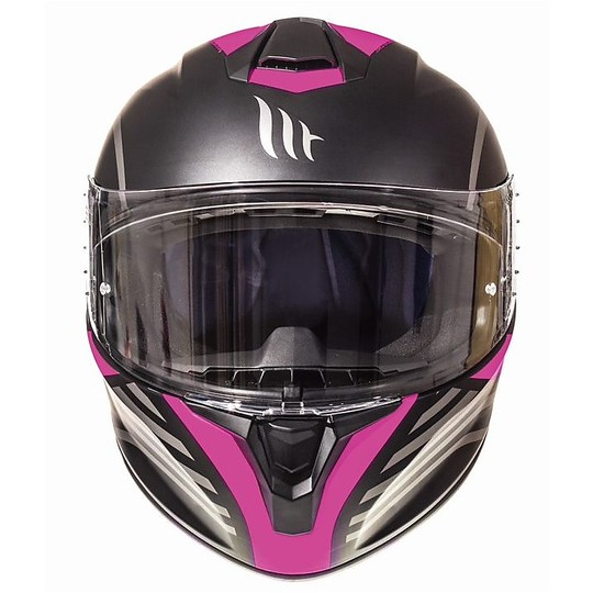 Casco Moto Integrale MT Helmets Targo Doppler A0 Rosa Fluo Opaco