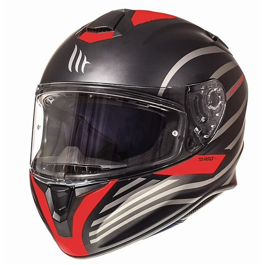 Casco Moto Integrale MT Helmets Targo Doppler A0 Rosso Fluo Opaco