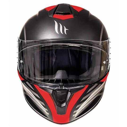 Casco Moto Integrale MT Helmets Targo Doppler A0 Rosso Fluo Opaco