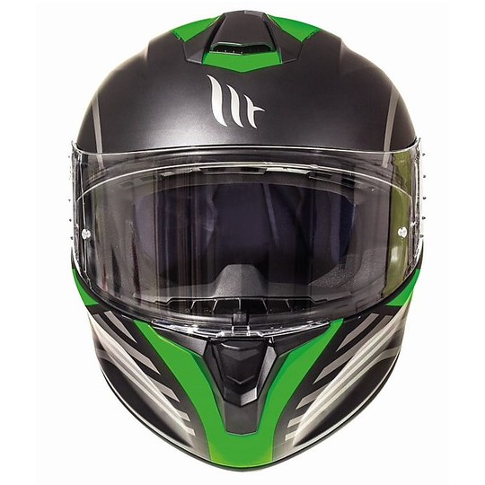 Casco Moto Integrale MT Helmets Targo Doppler A0 Verde Fluo Opaco