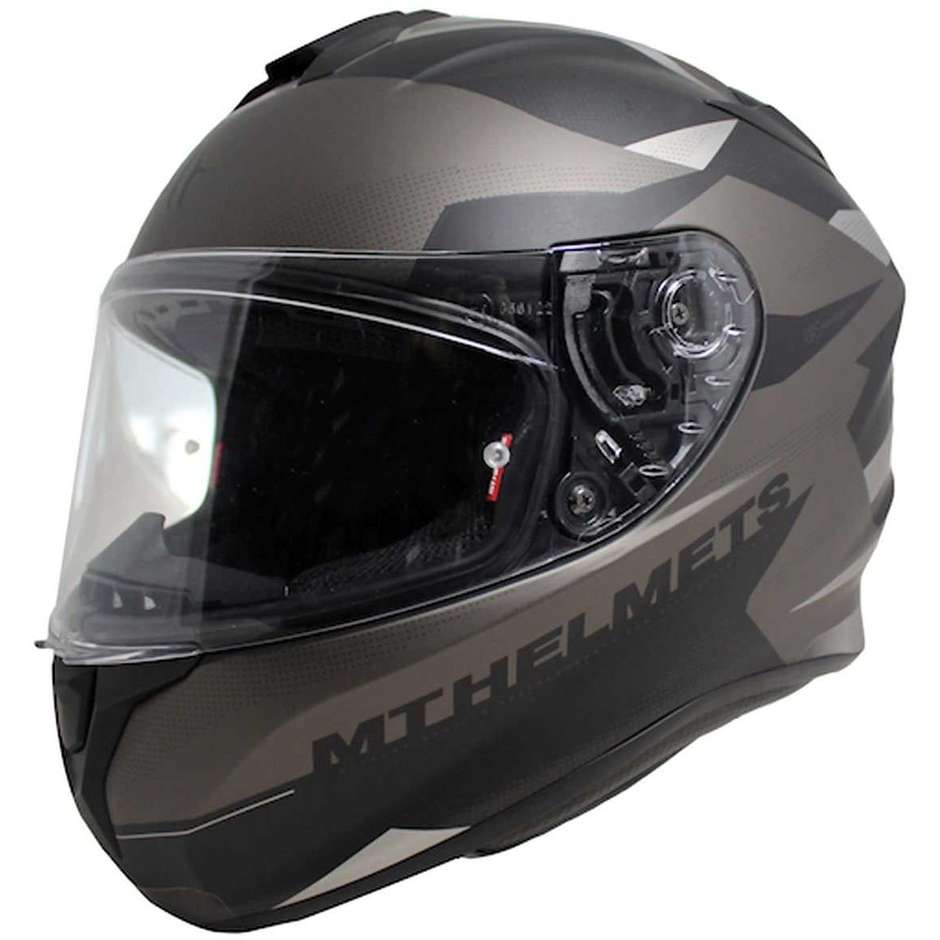 Casco Moto Integrale MT Helmets TARGO ENJOY E2 Grigio Opaco