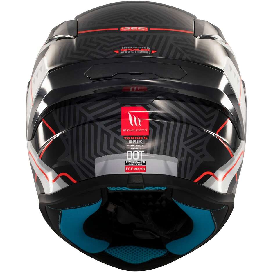 Casco Moto Integrale Mt Helmets TARGO S BRIK C0 Lucido