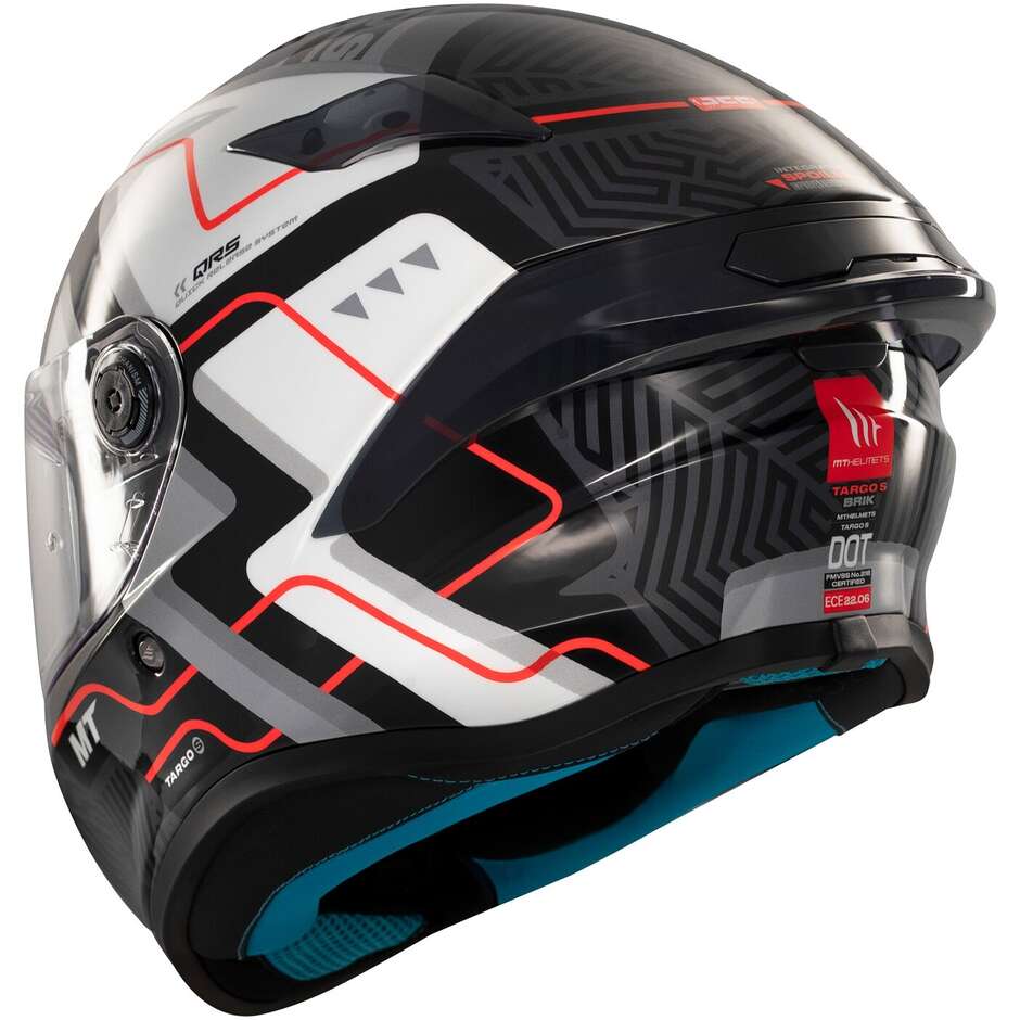 Casco Moto Integrale Mt Helmets TARGO S BRIK C0 Lucido