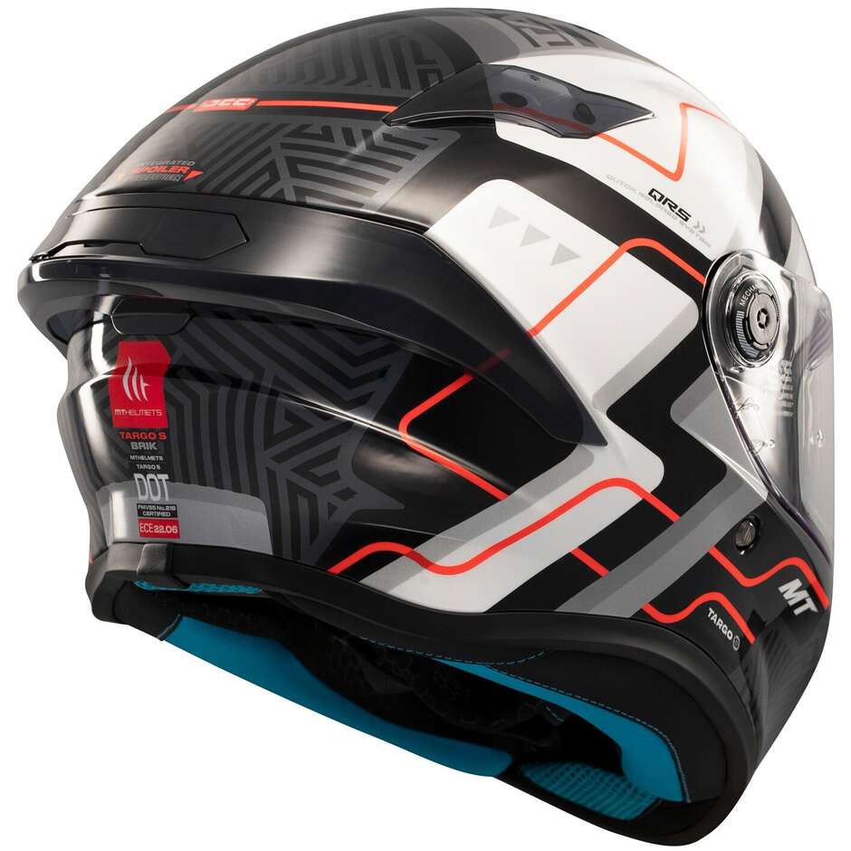 Casco Moto Integrale Mt Helmets TARGO S BRIK C0 Lucido