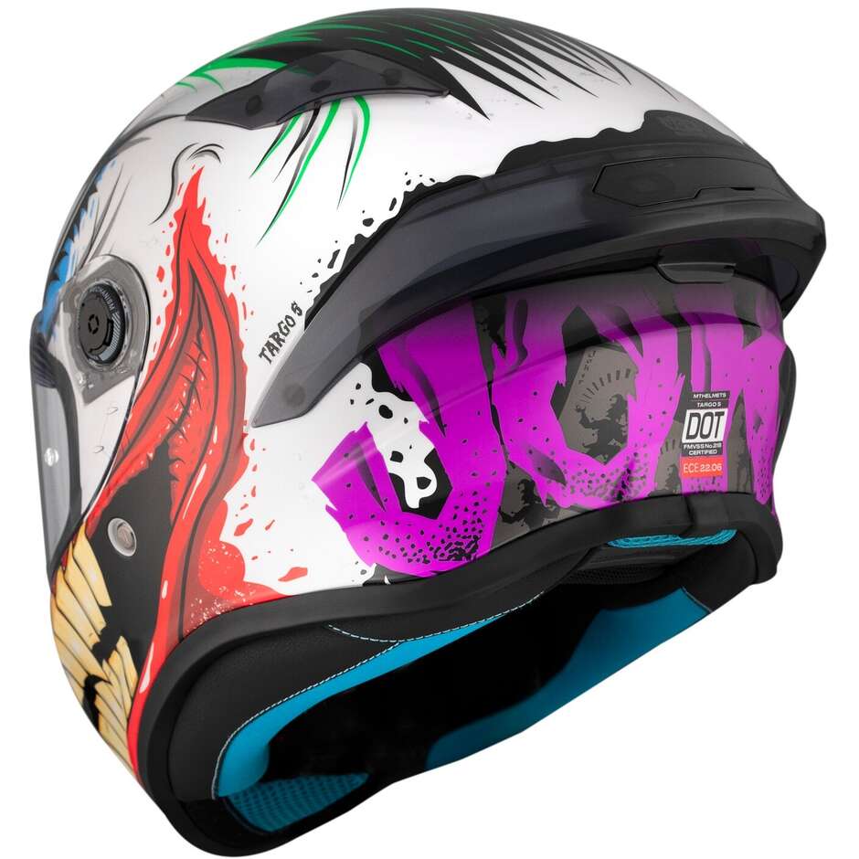 Casco Moto Integrale Mt Helmets TARGO S JOKE A5 Lucido