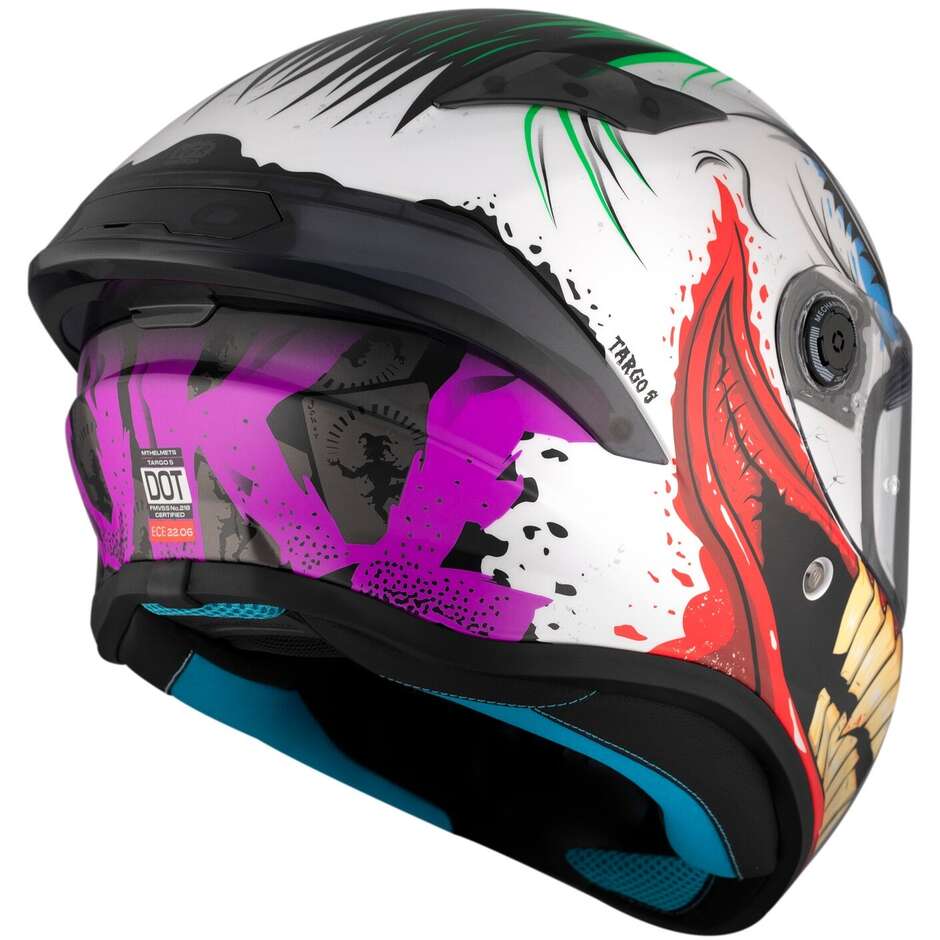 Casco Moto Integrale Mt Helmets TARGO S JOKE A5 Lucido