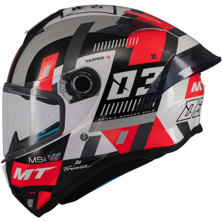 Casco Moto Integrale Mt Helmets TARGO S SERGIO GARCIA 2024 B5 Lucido