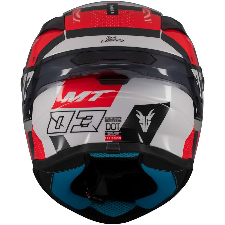 Casco Moto Integrale Mt Helmets TARGO S SERGIO GARCIA 2024 B5 Lucido