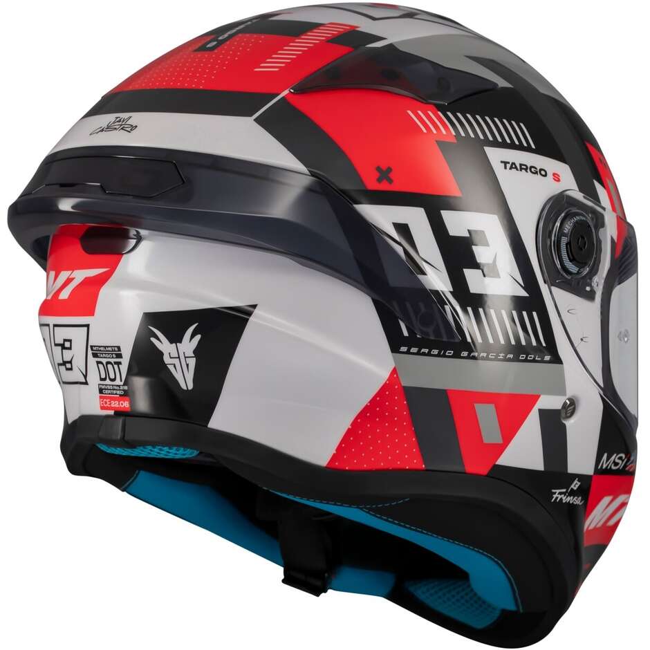 Casco Moto Integrale Mt Helmets TARGO S SERGIO GARCIA 2024 B5 Lucido