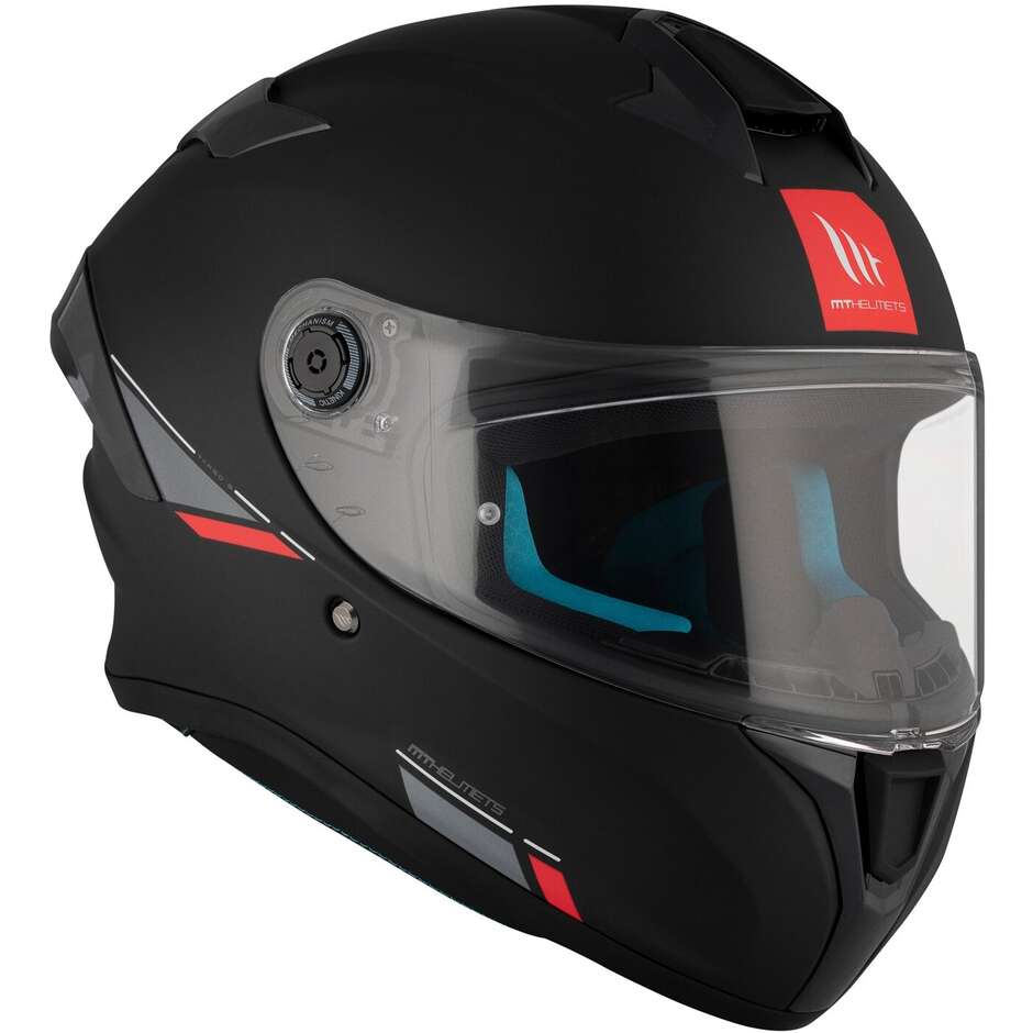 Casco Moto Integrale Mt Helmets TARGO S SOLID A1 Opaco Nero Opaco