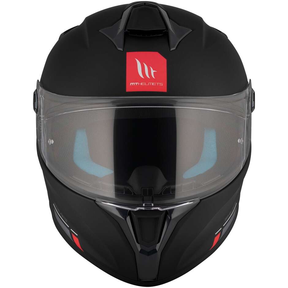 Casco Moto Integrale Mt Helmets TARGO S SOLID A1 Opaco Nero Opaco