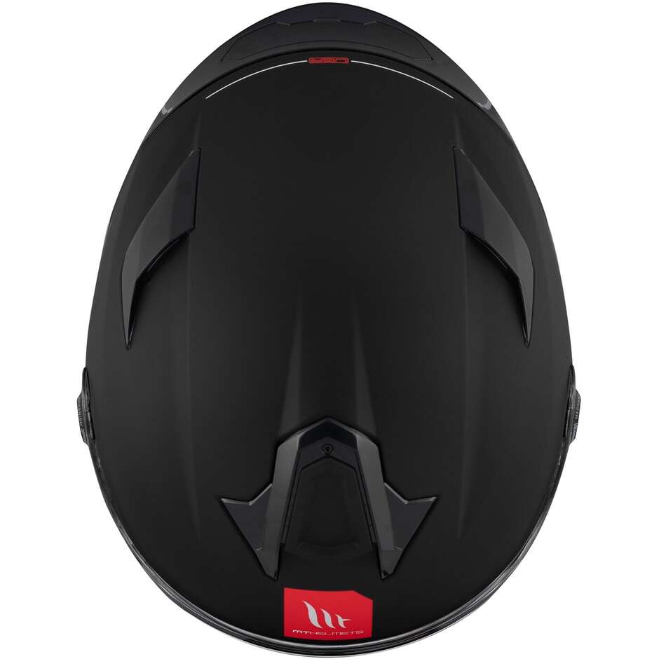 Casco Moto Integrale Mt Helmets TARGO S SOLID A1 Opaco Nero Opaco
