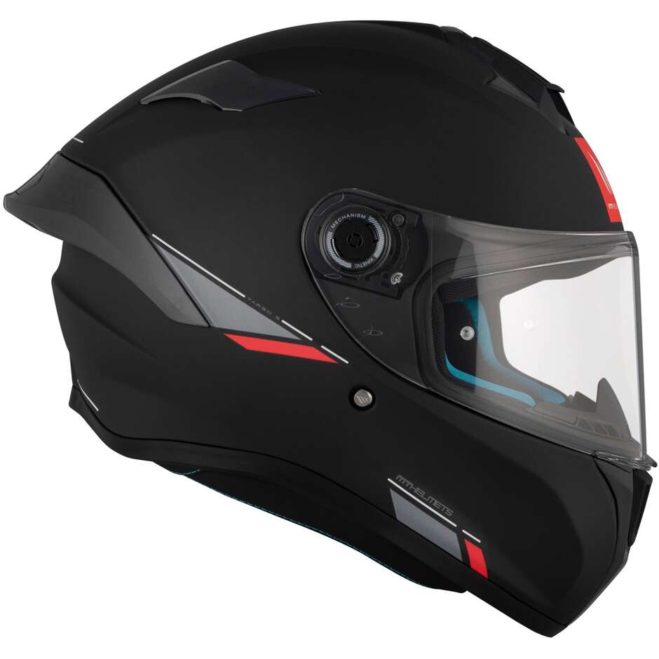 Casco Moto Integrale Mt Helmets TARGO S SOLID A1 Opaco Nero Opaco