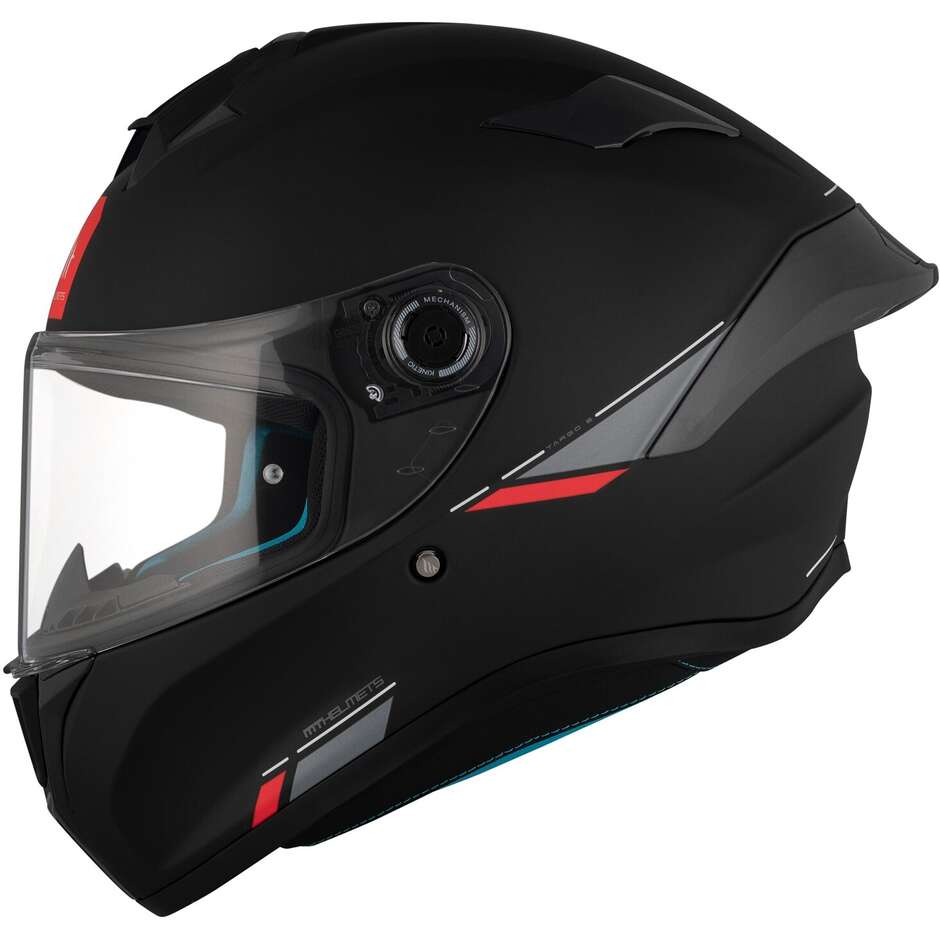 Casco Moto Integrale Mt Helmets TARGO S SOLID A1 Opaco Nero Opaco