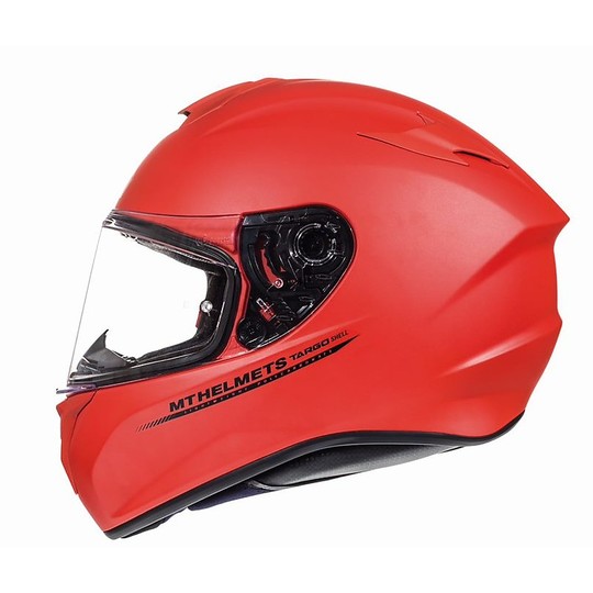 Casco Moto Integrale MT Helmets Targo Solid A5 Rosso Opaco