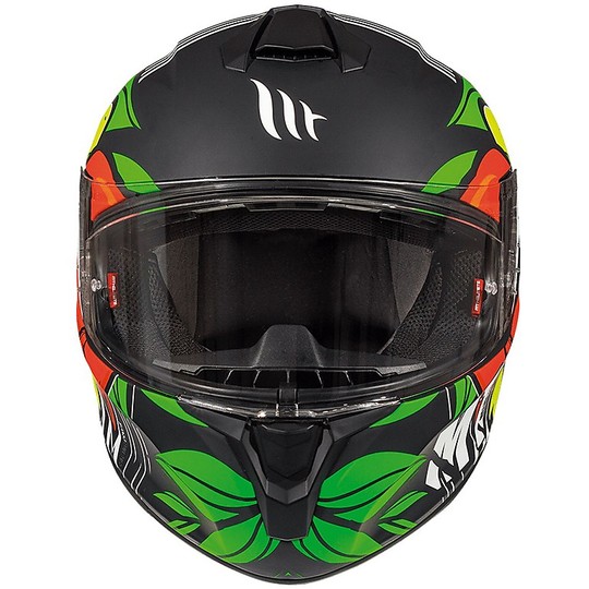 Casco Moto Integrale MT Helmets TARGO TRUCK  A2 Nero Opaco Giallo Fluo