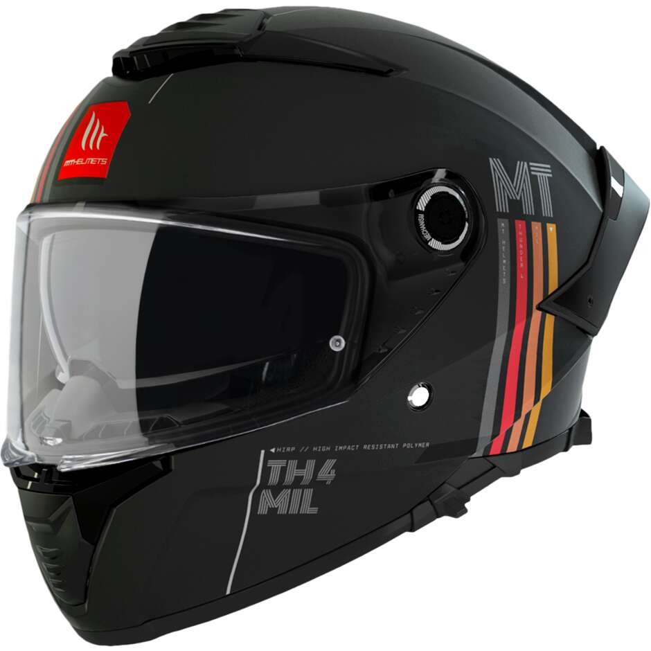 Casco Moto Integrale Mt Helmets THUNDER 4 SV MIL A11 Nero Opaco