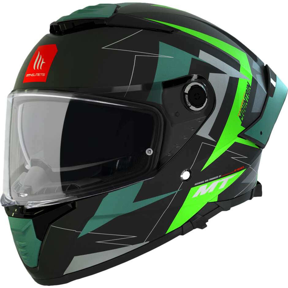 Casco Moto Integrale Mt Helmets THUNDER 4 SV MOUNTAIN B6 Verde Opaco