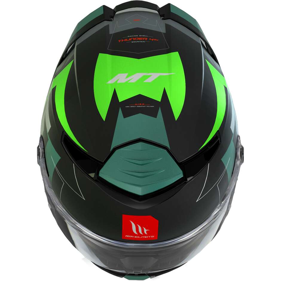 Casco Moto Integrale Mt Helmets THUNDER 4 SV MOUNTAIN B6 Verde Opaco