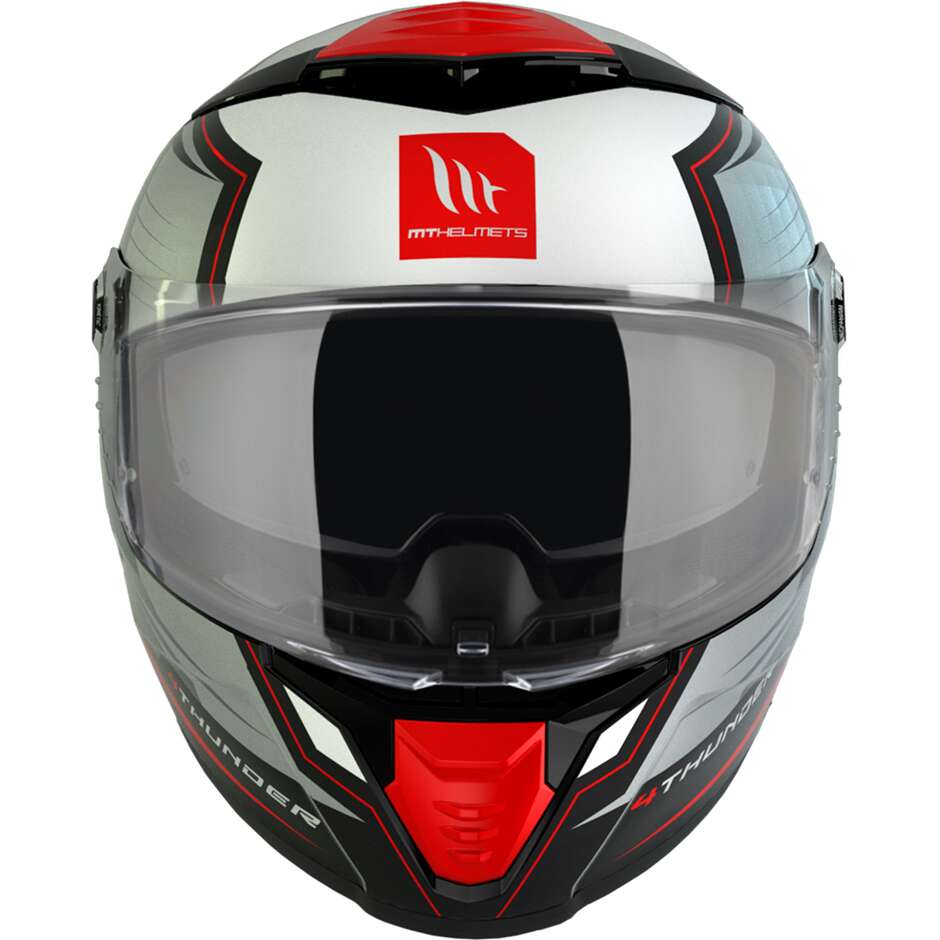 Casco Moto Integrale Mt Helmets THUNDER 4 SV PENTAL B5 Rosso Opaco