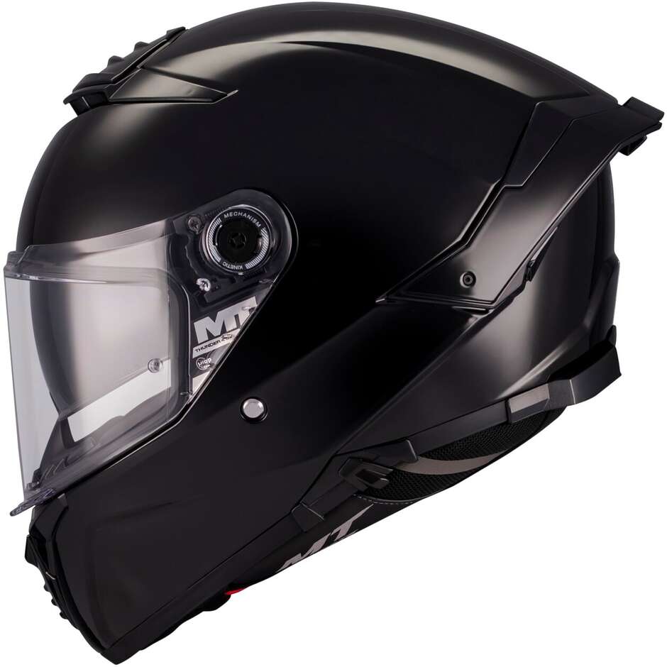 Casco Moto Integrale Mt Helmets THUNDER 4 SV PURE A1 Nero Lucido