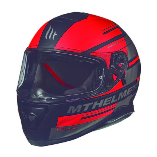 Casco Moto Integrale MT Helmets Thunder3 SV PITLANE C5 Rosso Opaco