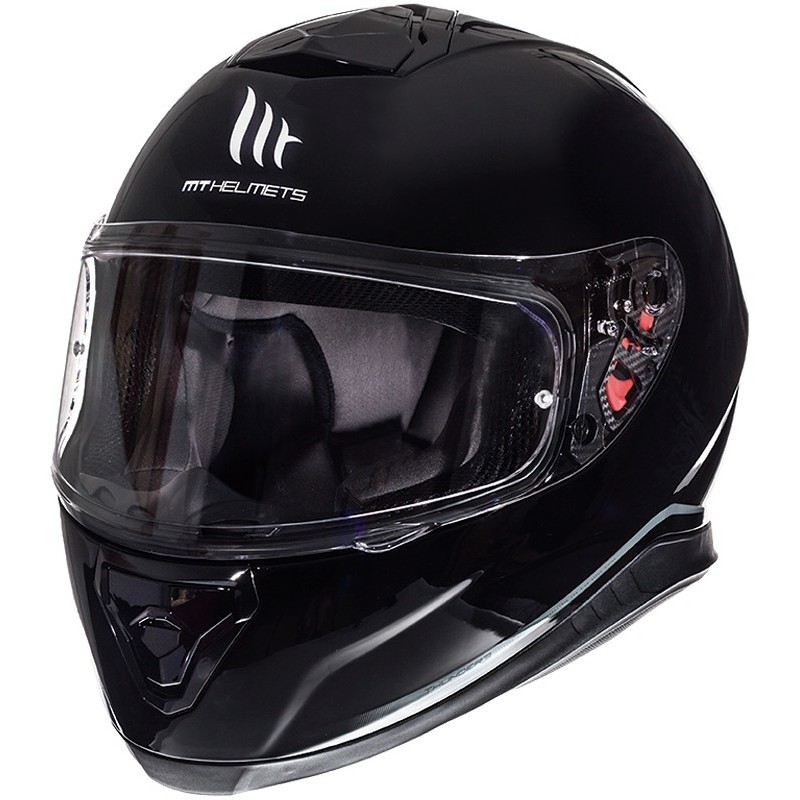 Casco Moto Integrale MT Helmets Thunder3 SV Solid Nero Lucido