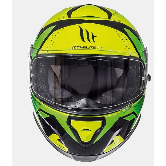 Casco Moto Integrale MT Helmets Thunder3 SV Torn Giallo Fluo Verde