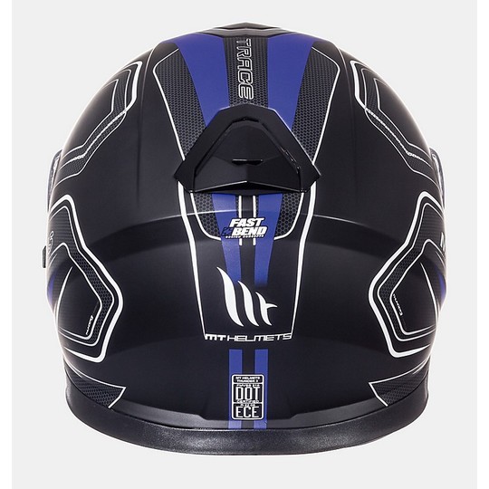 Casco Moto Integrale MT Helmets Thunder3 SV Trace Nero Blu Opaco