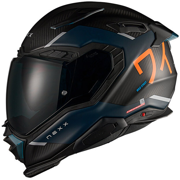 Casco Moto Integrale X.WST3 MANGA Arancio Blu taglia XXS