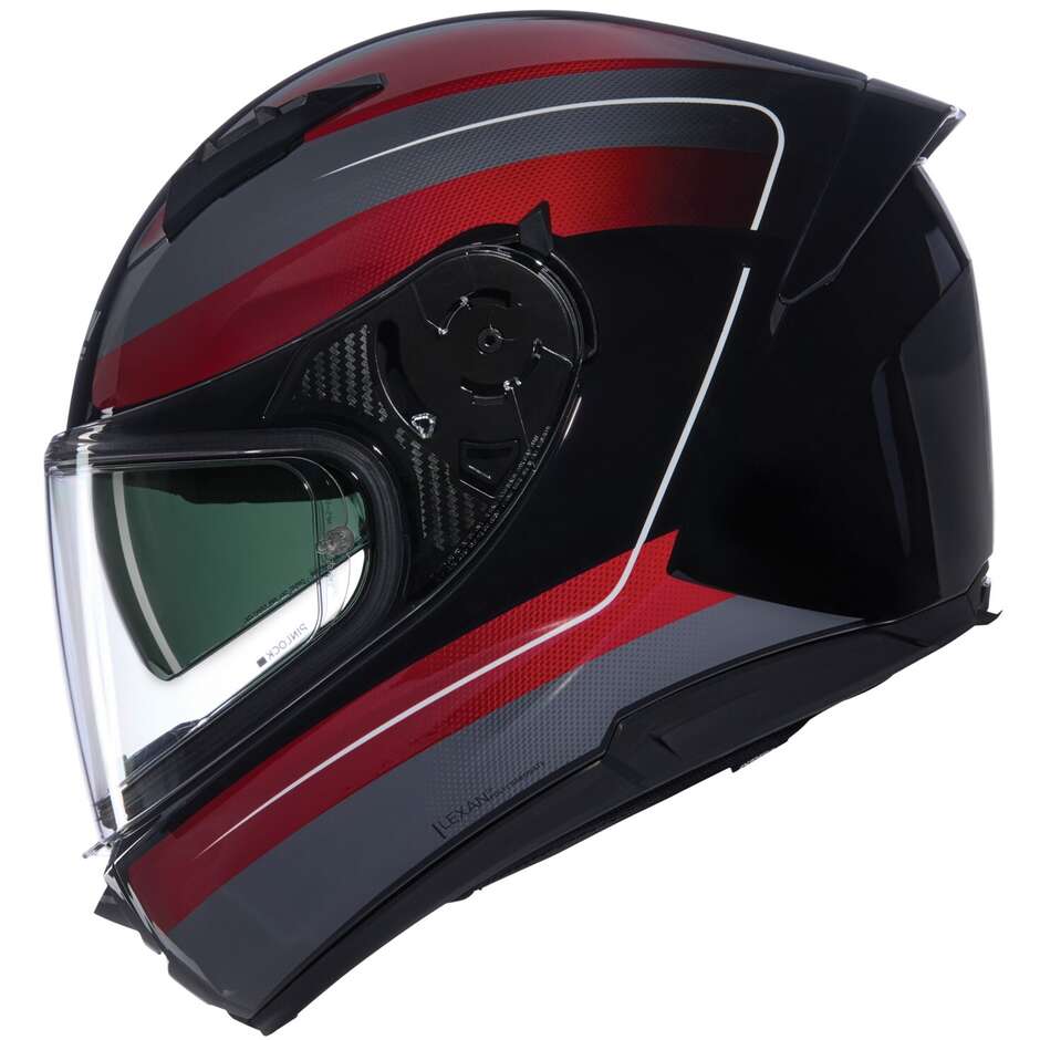 Casco Moto Integrale N60-6 ERMETICO 345 Nero Rosso Gri taglia XL