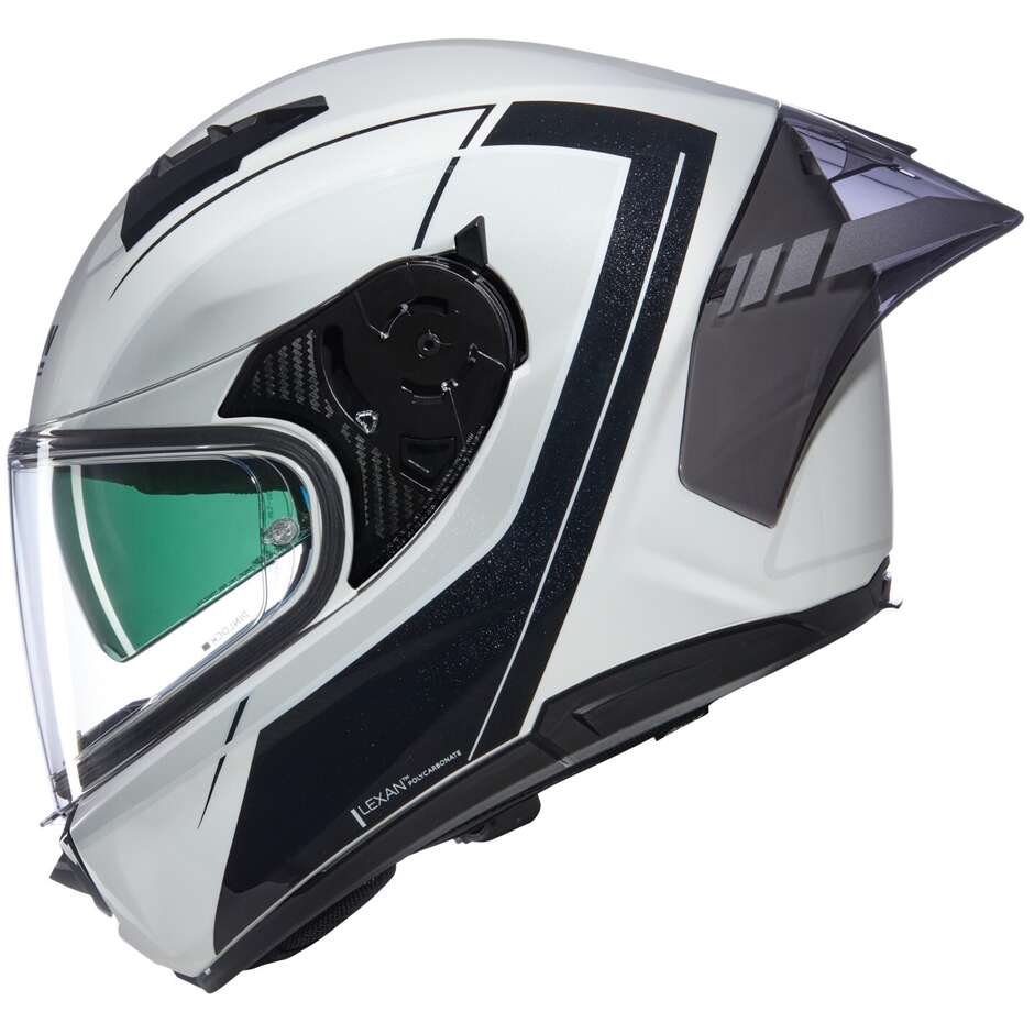 Casco Moto Integrale Nolan N60-6 SPORT MESMERICO 341 Bianco Nero Metal