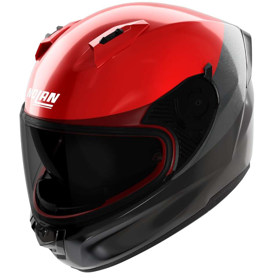 Casco Moto Integrale Nolan N60-6 VERNICIATURA SPECIALE 348 Nero Roso Antracite Lucido