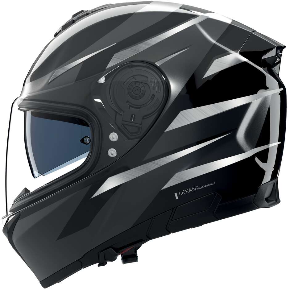 Casco Moto Integrale Nolan N80-8 FERVO 356 Nero Antracite Argento Lucido