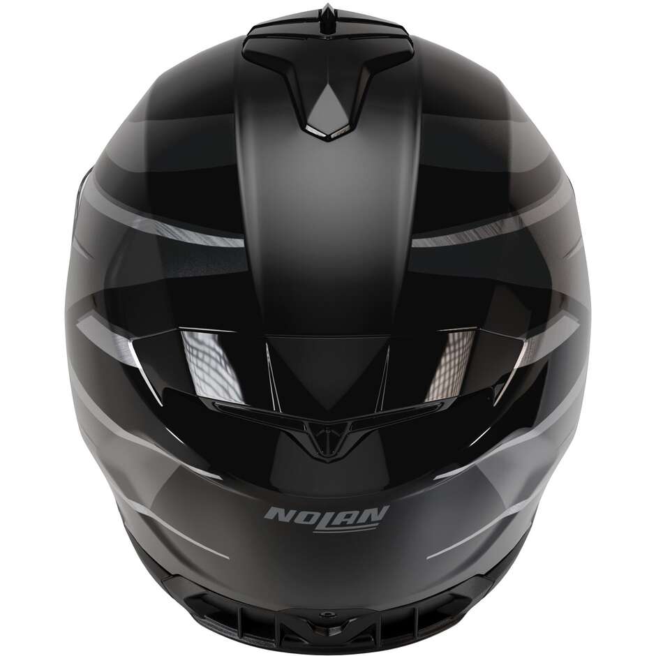 Casco Moto Integrale Nolan N80-8 FERVO 356 Nero Antracite Argento Lucido
