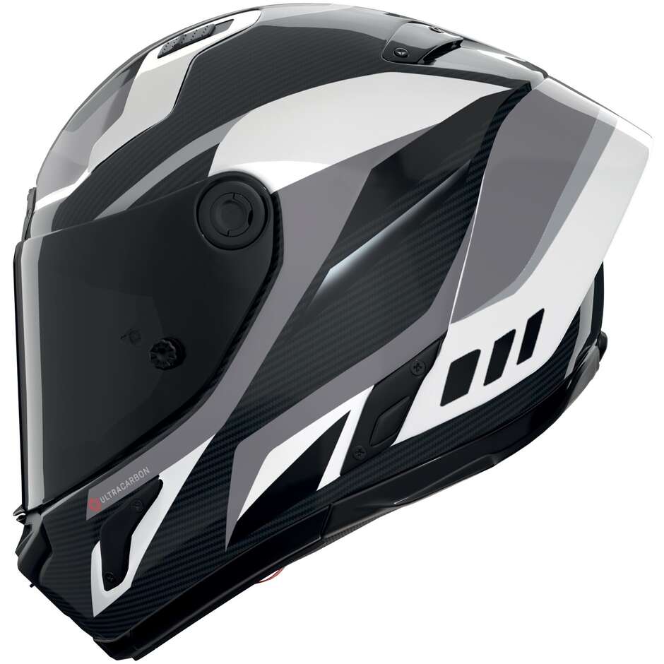 Casco Moto Integrale Nolan X-804 RS UC LESMO 363 Carbonio Bianco Nero Grigio Lucido