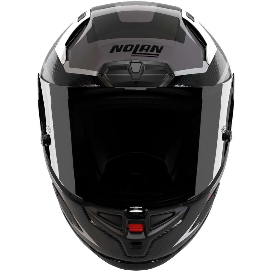Casco Moto Integrale Nolan X-804 RS UC LESMO 363 Carbonio Bianco Nero Grigio Lucido