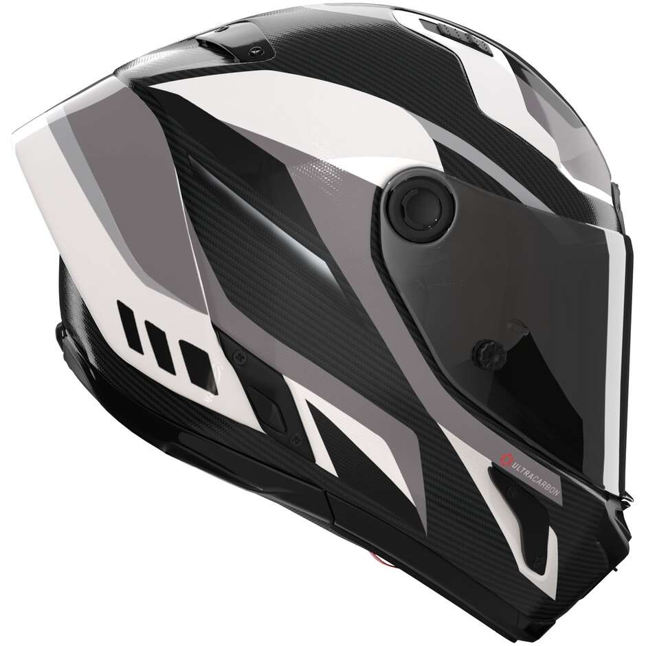 Casco Moto Integrale Nolan X-804 RS UC LESMO 363 Carbonio Bianco Nero Grigio Lucido