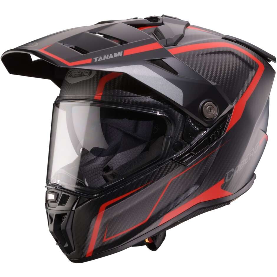 Casco Moto Integrale Off-Road TANAMI MATT CARBON GRAV taglia XS