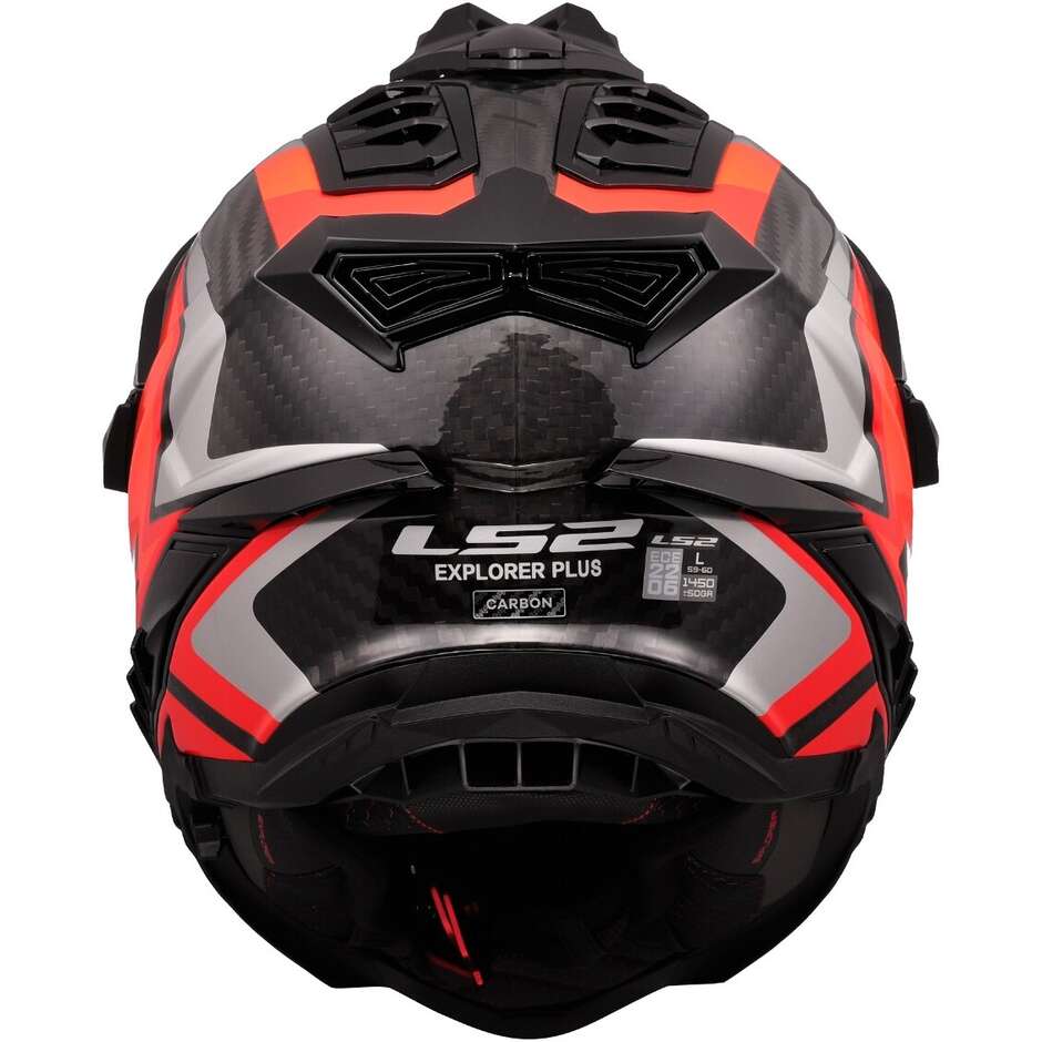 Casco Moto integrale Off-Road in Carbonio LS2 MX701 EXPLORER C FRONTIER II Arancio