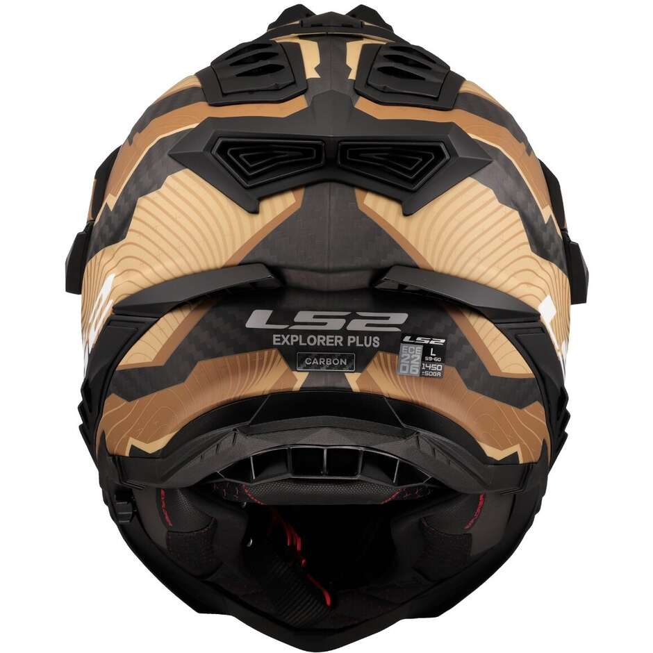 Casco Moto integrale Off-Road in Carbonio LS2 MX701 EXPLORER C TRICK Marrone Sand