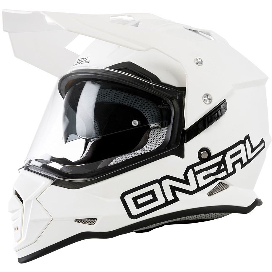 Casco Moto Integrale Oneal SIERRA Helmet FLAT V.23 Bianco